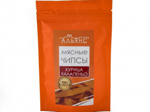 Арахис в глазури со вкусом сыра: Мясо (АЛЬЯНС) вяленое курица с халапеньо (50 гр)