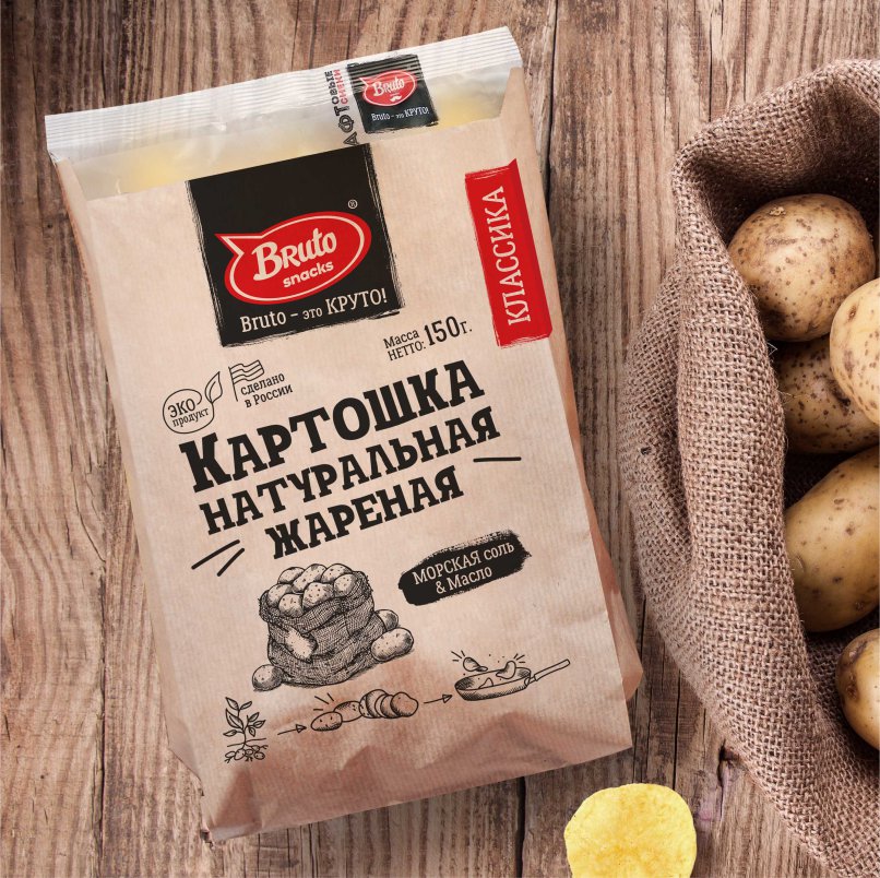 Картофель «Бруто» с солью 130 гр. в Можайске